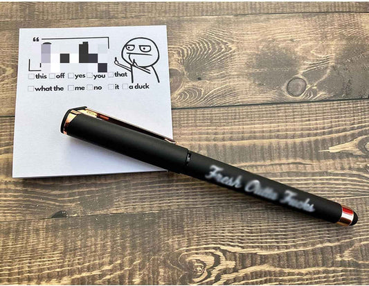 Fresh Outta Fucks Pad and Pen with Funny Stickers 2 Pack - TTpen