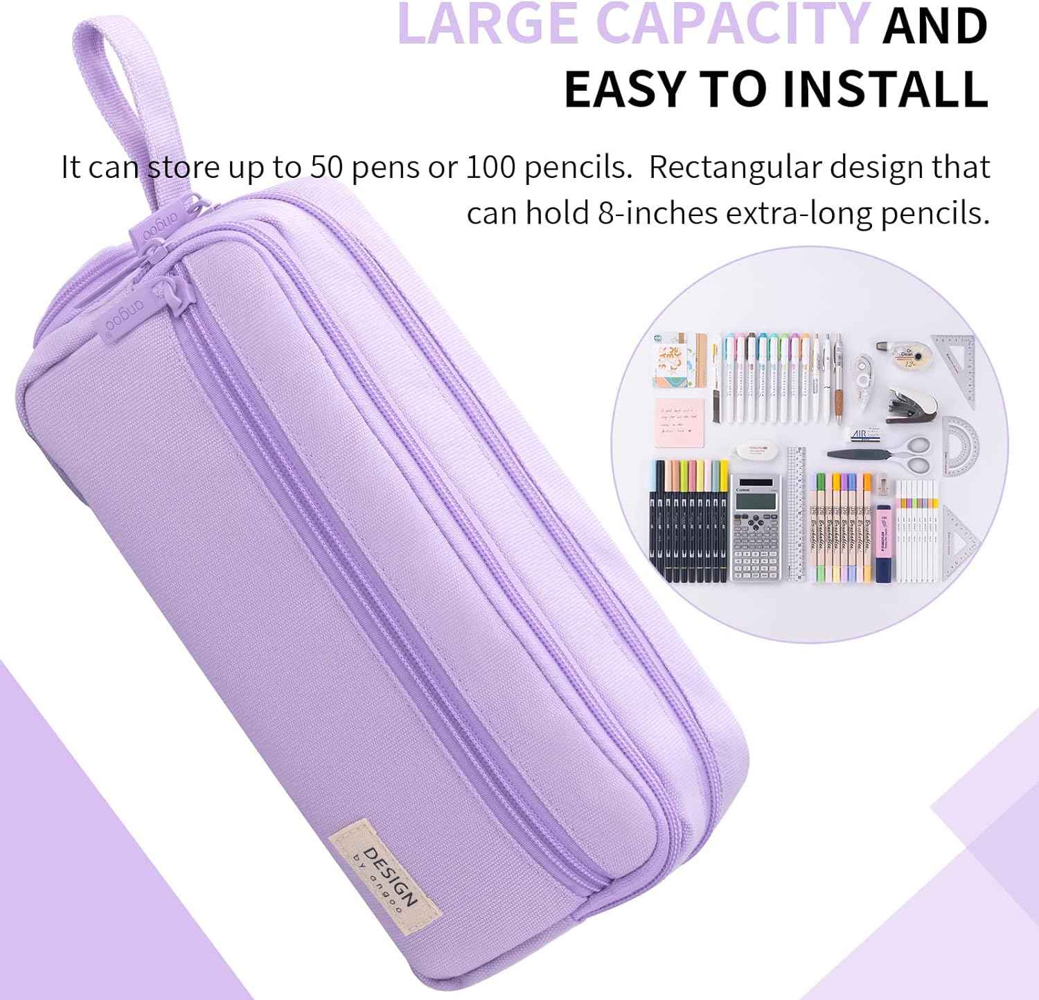 Large Pencil Case High Capacity Holder Box Storage Bag - TTpen