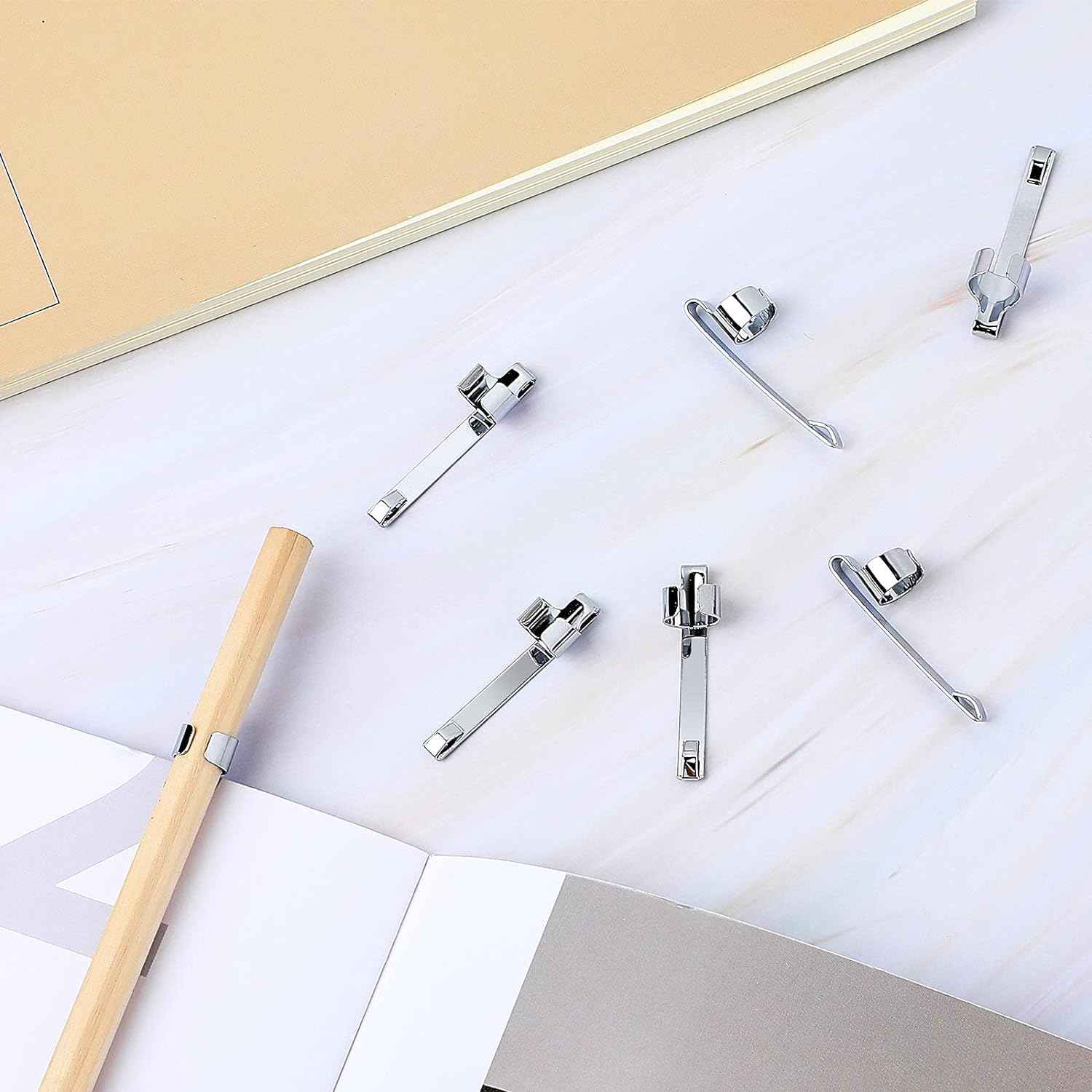 Metal Pencil Clips Slide on Pocket Epoxy Pen Clips Snap In 20 Pack - TTpen