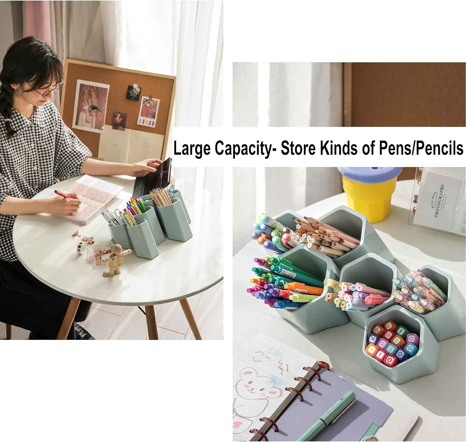 Hexagonal Creative Pen Holder Desktop Wall-Mounted - TTpen