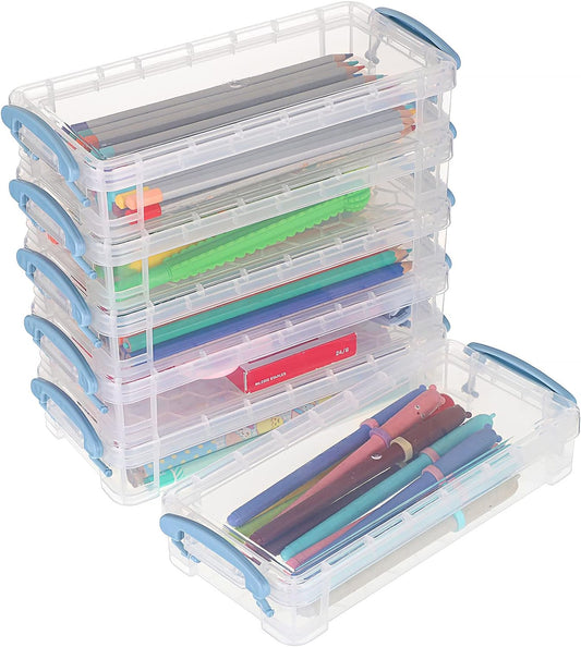 6 Large Capacity Pencil Box,Office Supplies Storage Organizer Box