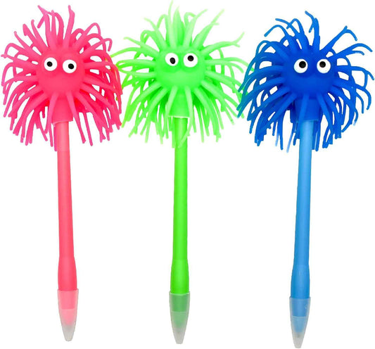 6 PCS Cute Sea Urchin Shaped Pens Soft Rubber Ballpoint Pens - TTpen