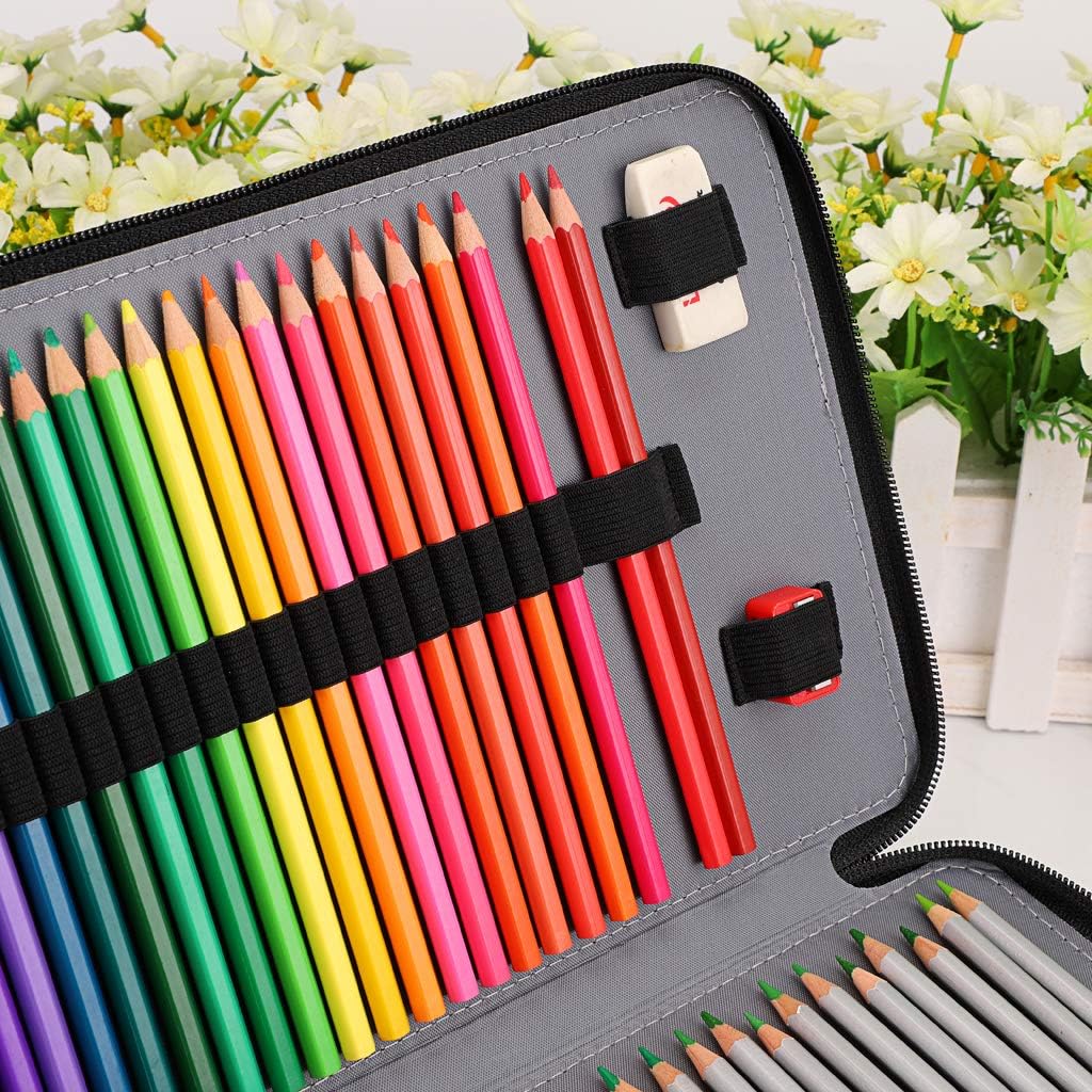 200 Slots Colored Pencil Case Large Capacity Pencil Organizer