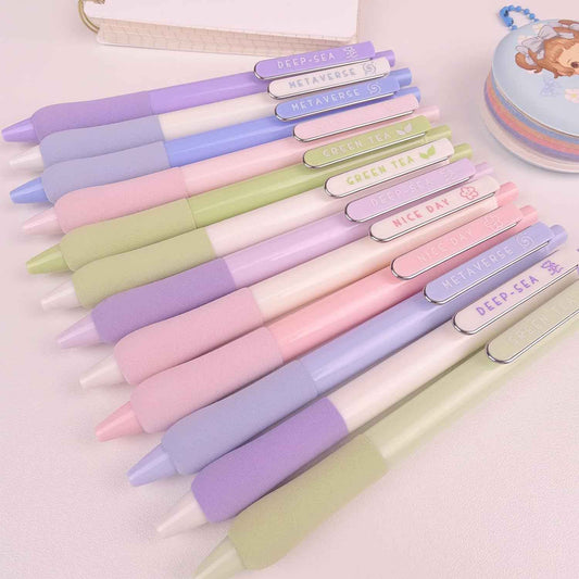 COLNK Gel Pens 0.5mm Black Ink Fine Point with Soft Comfort Grip,12 Counts - TTpen