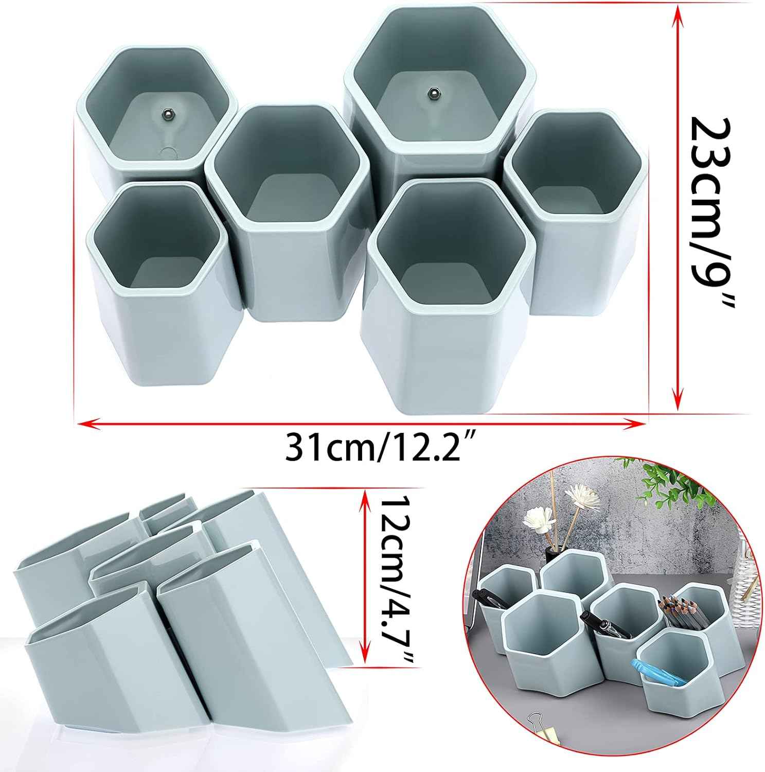 Hexagonal Creative Pen Holder Desktop Wall-Mounted - TTpen