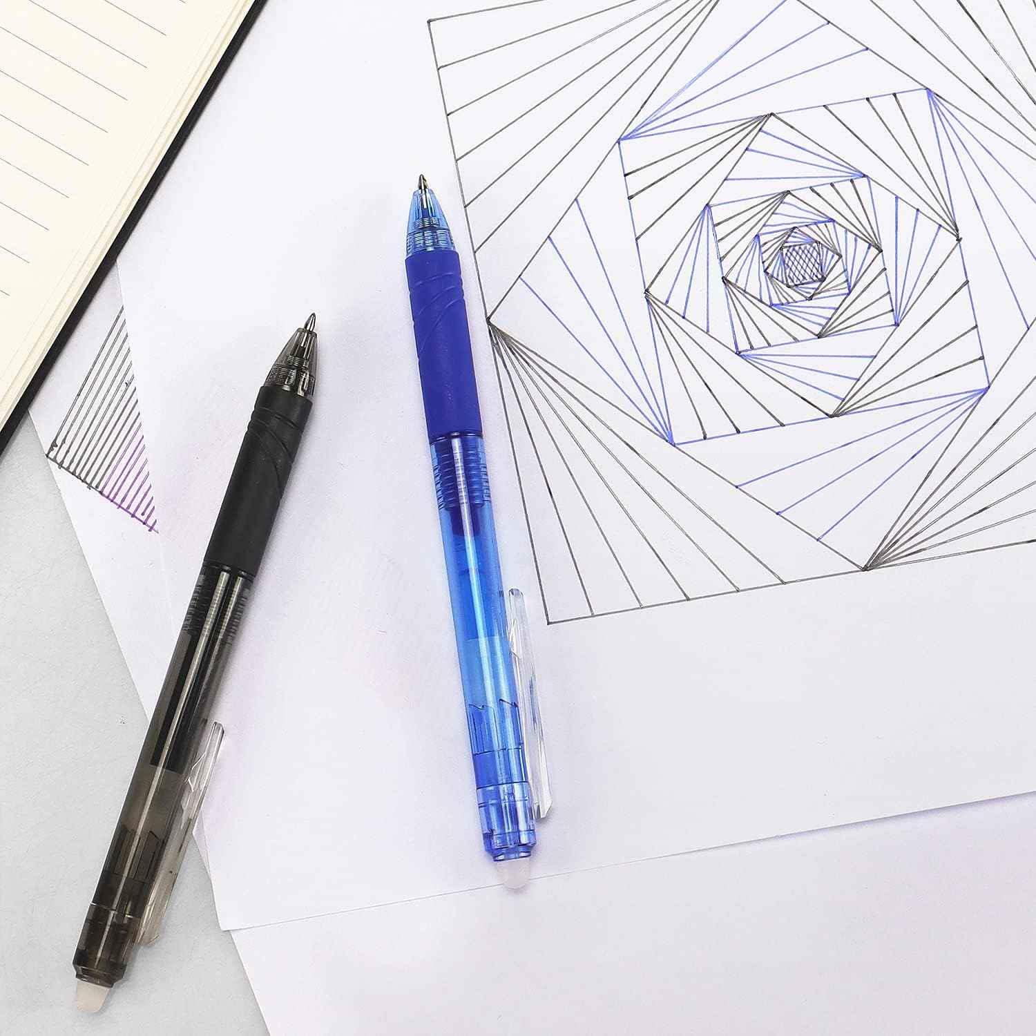 8 Pack Retractable Erasable Gel Pens Clicker Fine Point 0.7mm - TTpen