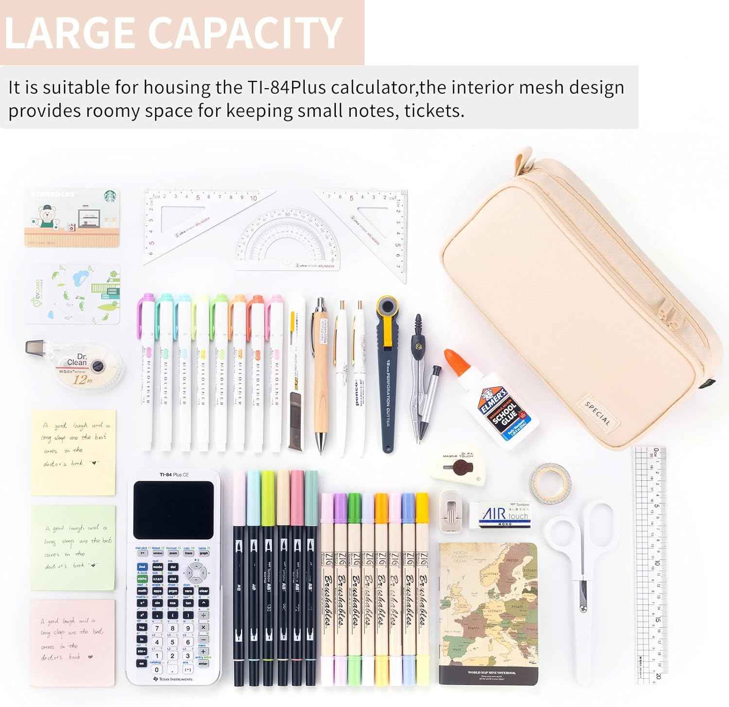 Large Capacity Pencil Case Organizer Pen Marker Holder - TTpen
