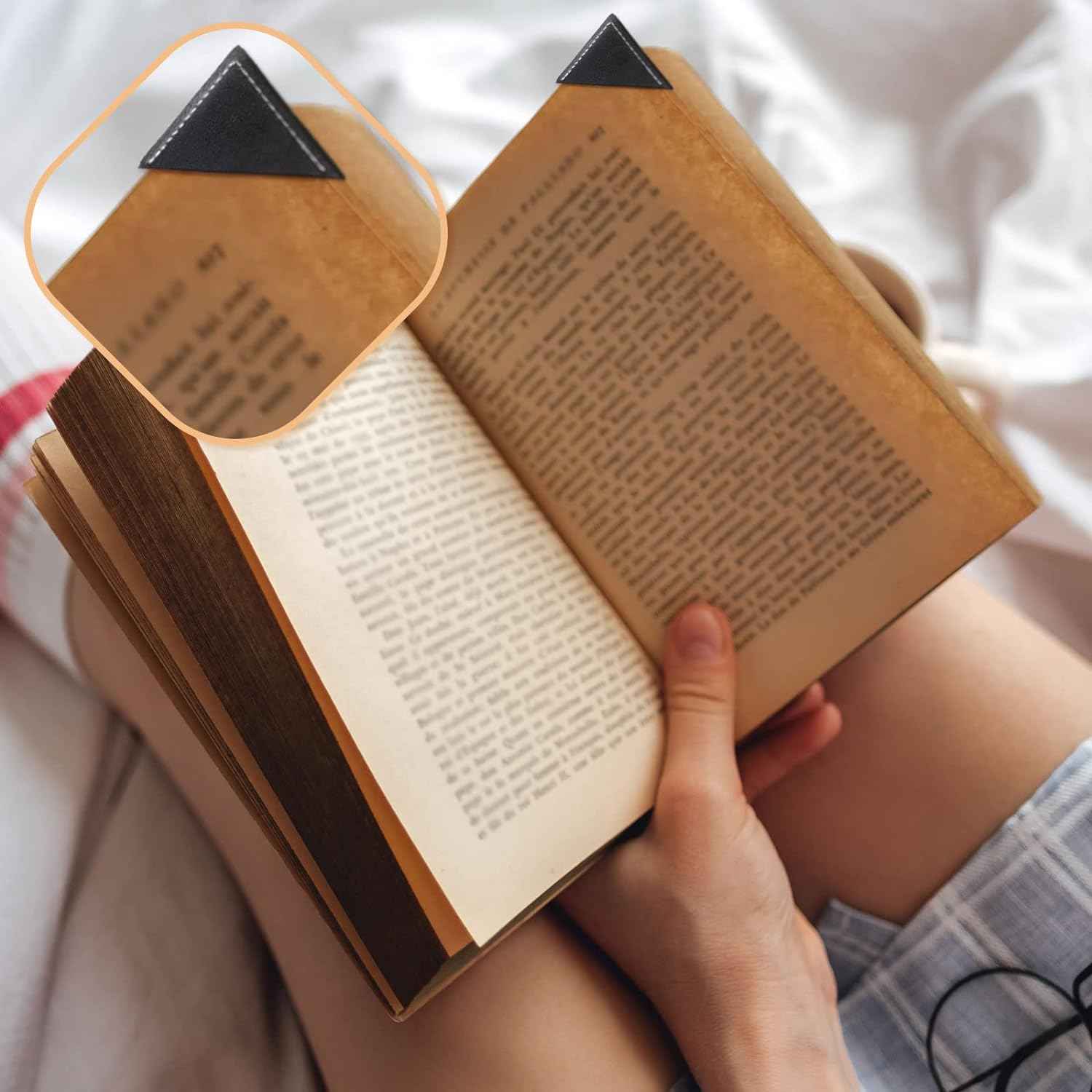 12Pcs Leather Corner Bookmarks for Women Book Lovers Gift Bible - TTpen