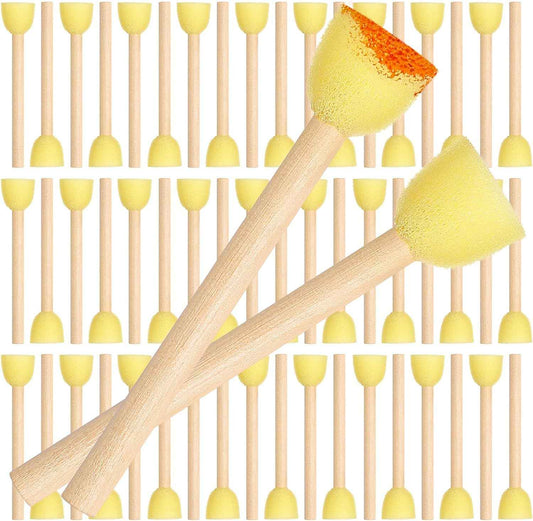 100Pcs Small Round Paint Sponge Foam Brush for Kids DIY Painting Crafts - TTpen
