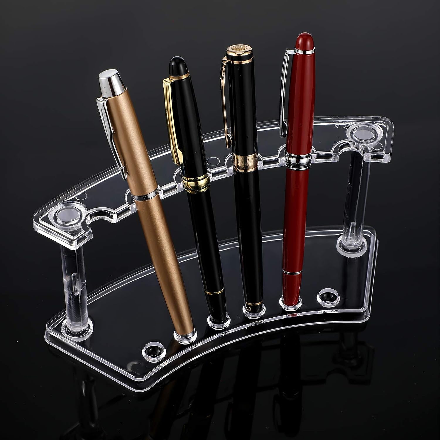 2pcs Plastic Pen Holder 6 Slot Pen Makeup Brush Rack Organizer