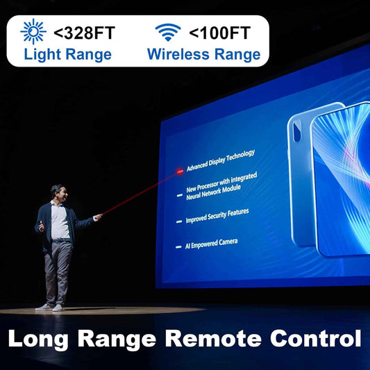 Red/Green Laser Presentation Clicker PowerPoint Wireless Presenter Remote - TTpen
