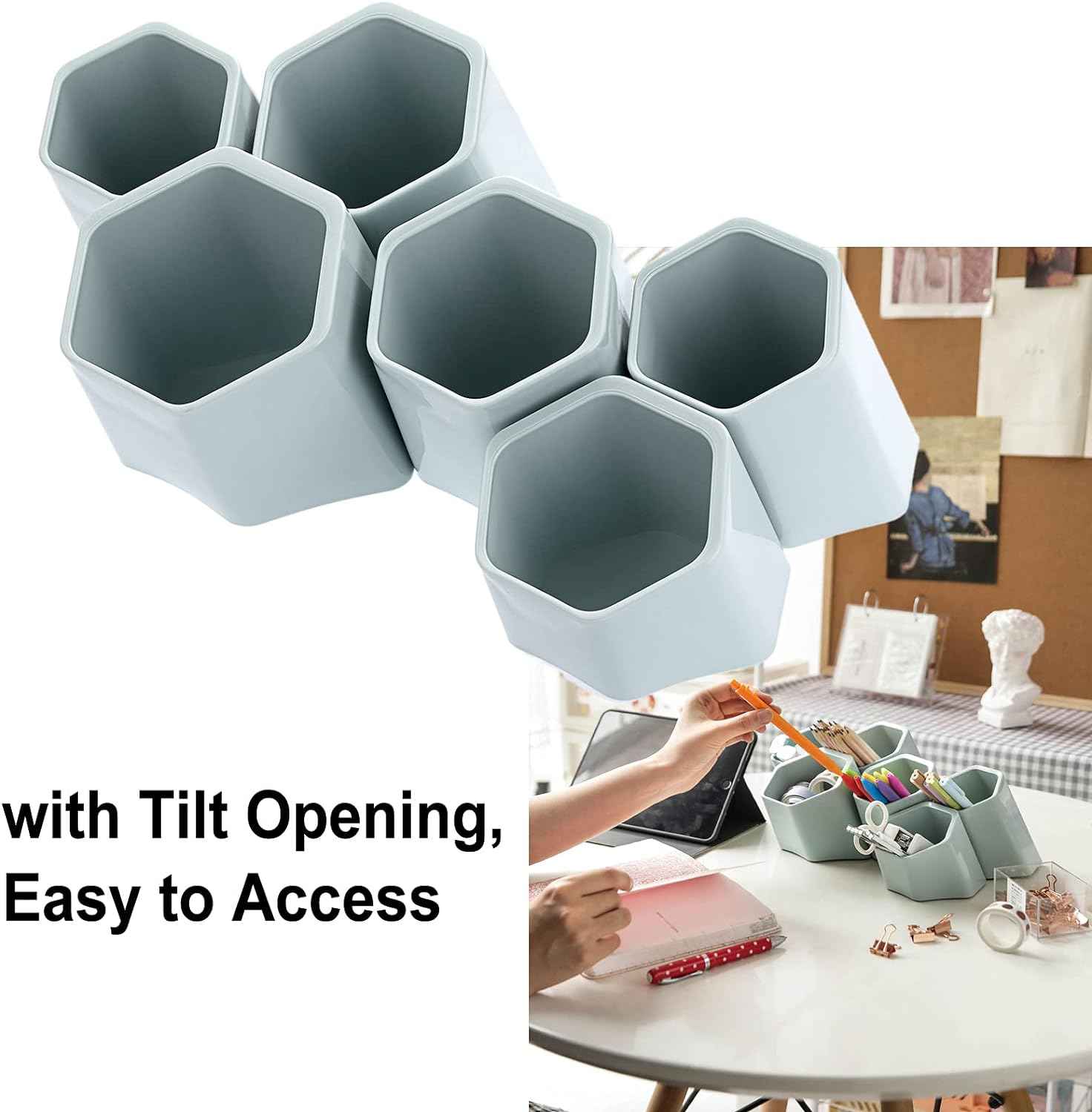 Hexagonal Creative Pen Holder Desktop Wall-Mounted - TTpen