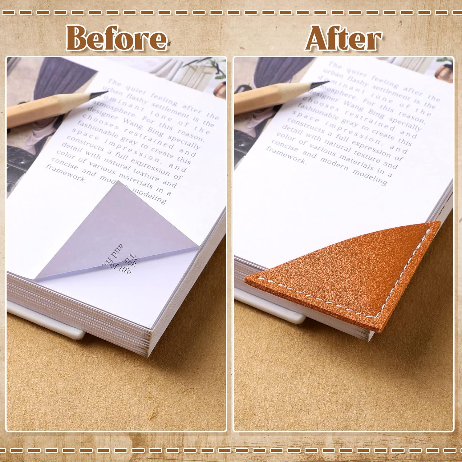 12Pcs Leather Corner Bookmarks for Women Book Lovers Gift Bible