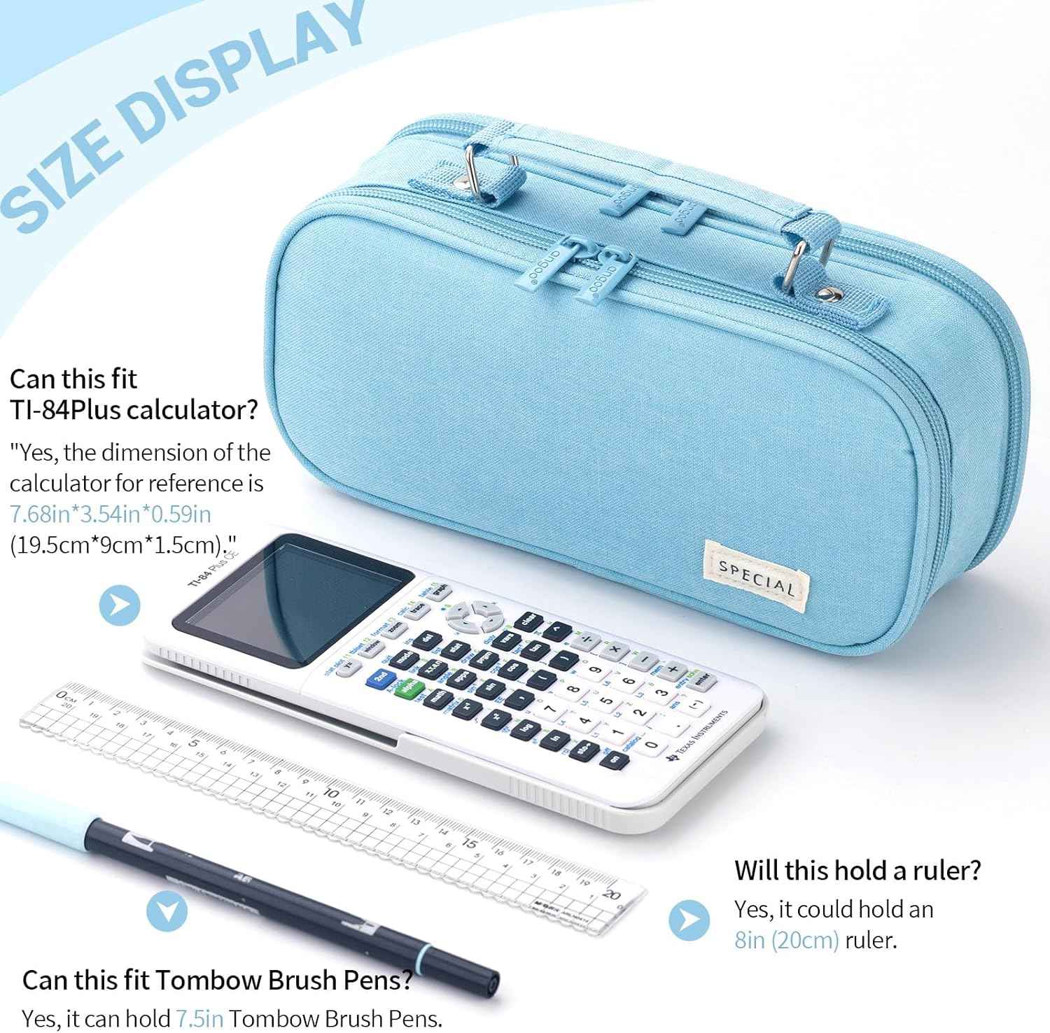 Large Capacity Pencil Case Double Zipper Storage Bag - TTpen