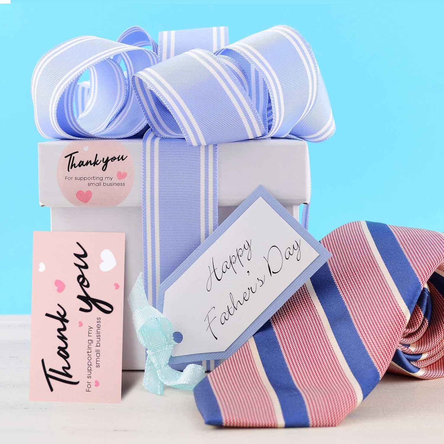 100 Pieces Thank You for Supporting My Small Business Card and 500 Pieces Stickers - TTpen