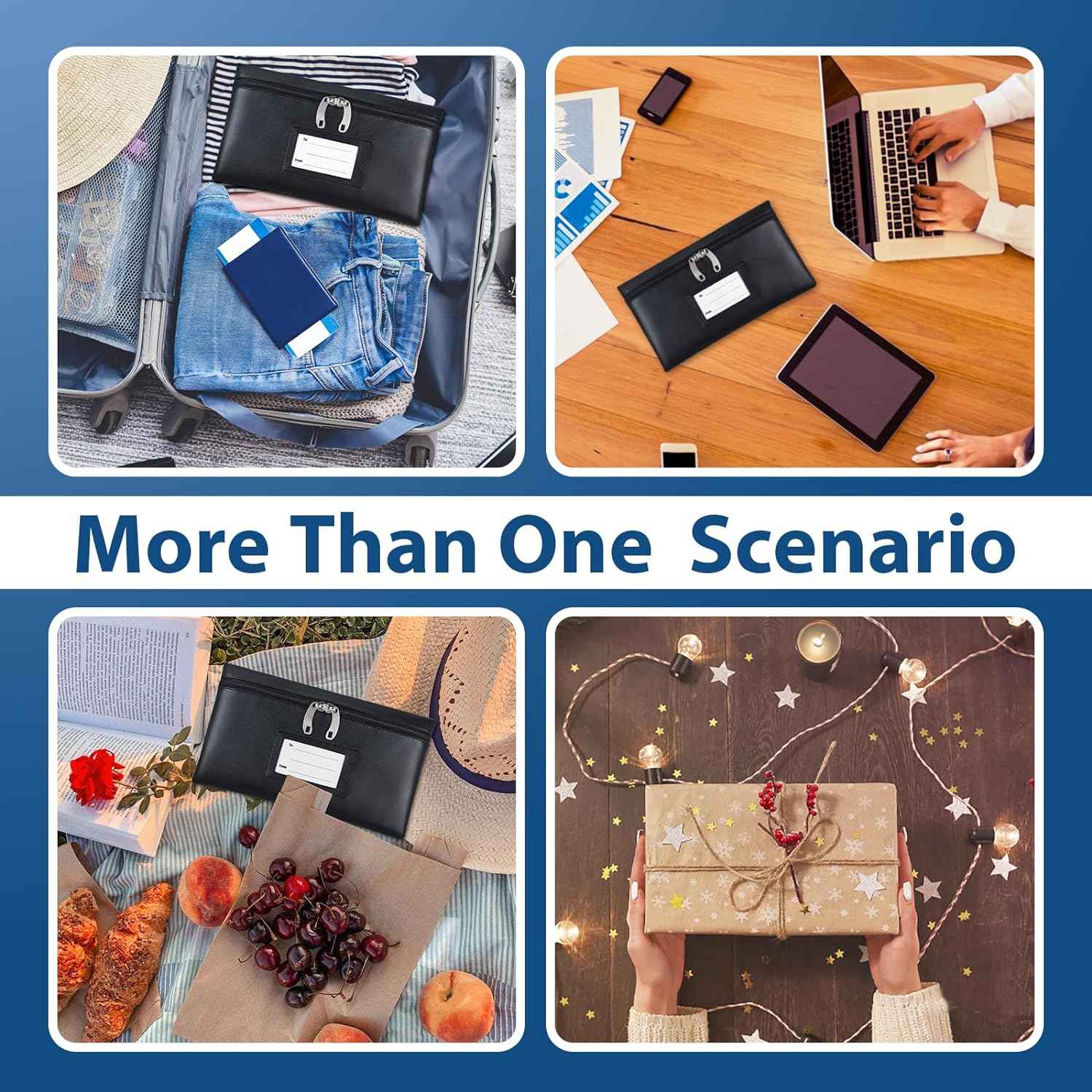 4 Pack Money Bags with Zipper for Cash,Deposit with Window Waterproof - TTpen