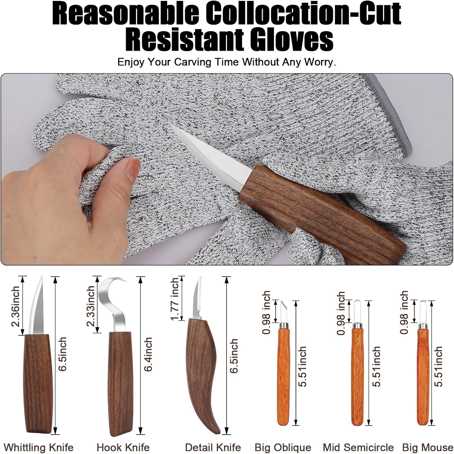 10in1 Whittling Wood Carving Knife Tool Kit