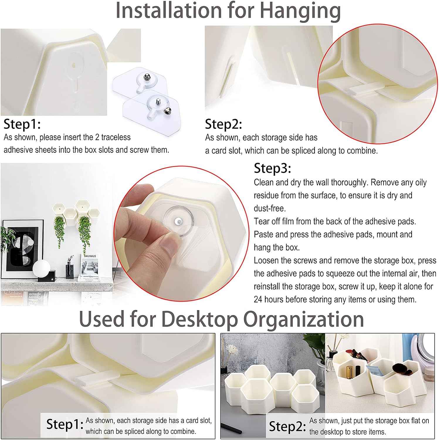 Hexagonal Creative Pen Holder Desktop Wall-Mounted - TTpen