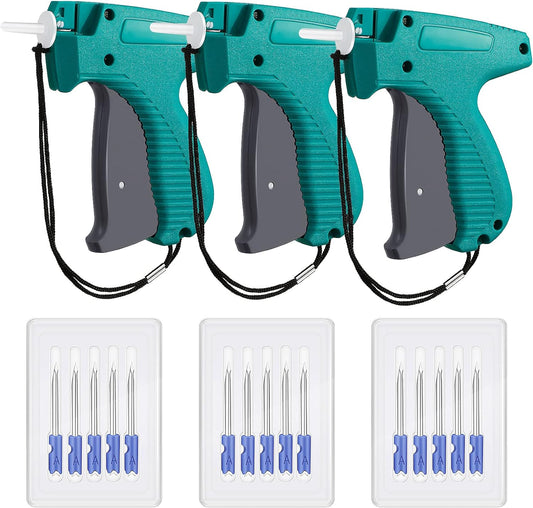 3Pcs Clothes Tagging Applicator Tag Attacher Guns with 15 Needles