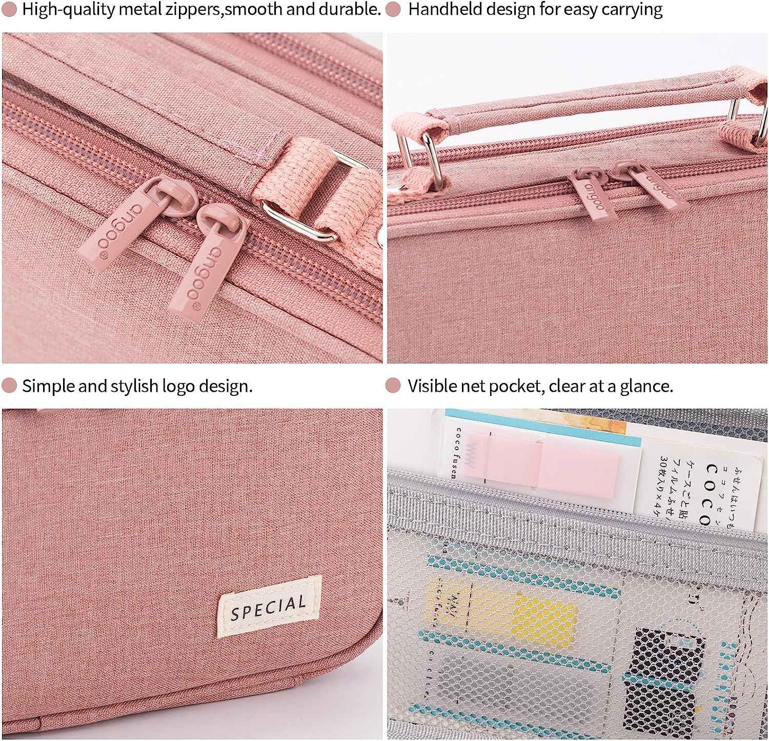 Large Capacity Pencil Case Double Zipper Storage Bag - TTpen