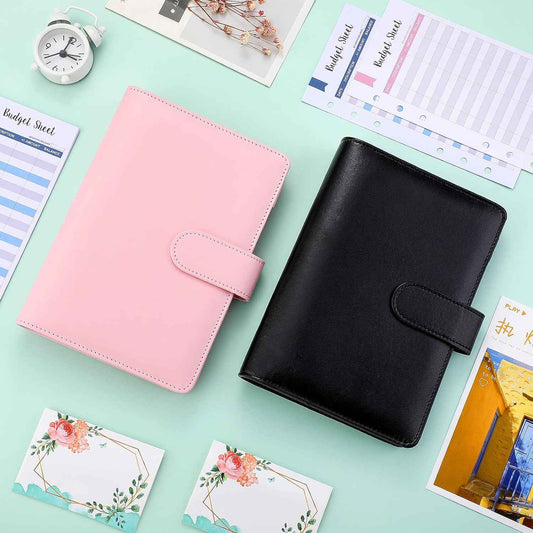 6Pcs A6 PU Leather Notebook Binder Cover with Magnetic Buckle Closure - TTpen