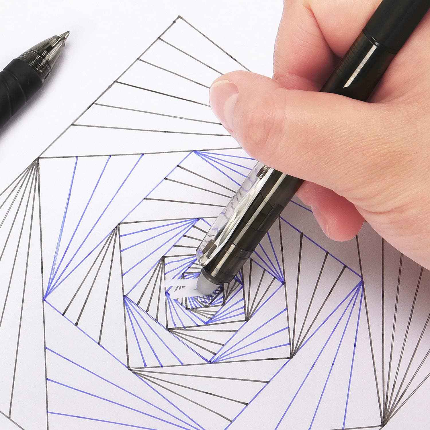 8 Pack Retractable Erasable Gel Pens Clicker Fine Point 0.7mm - TTpen