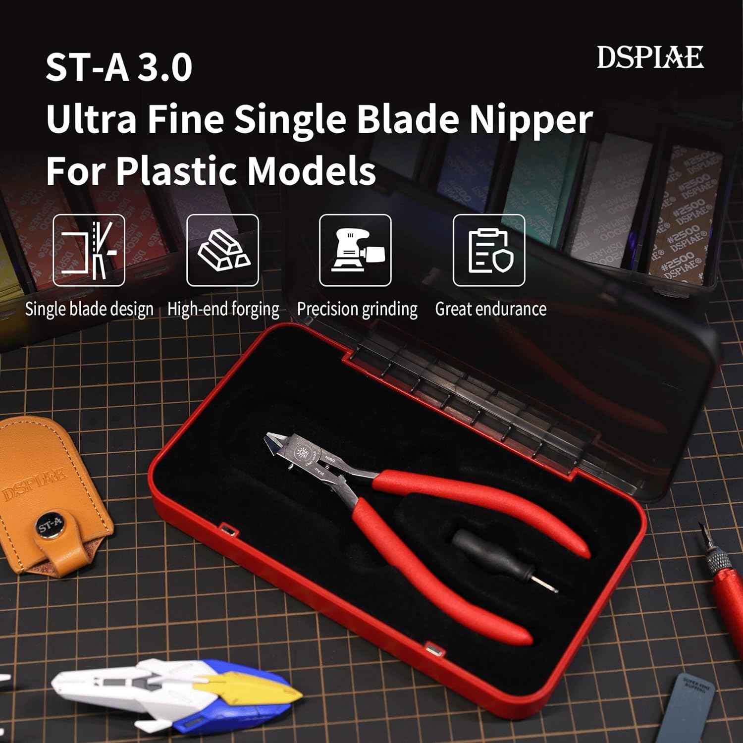 DSPIAE 4.72 Inch Ultra Fine Single-Edged Blade Nipper For Plastic Models - TTpen