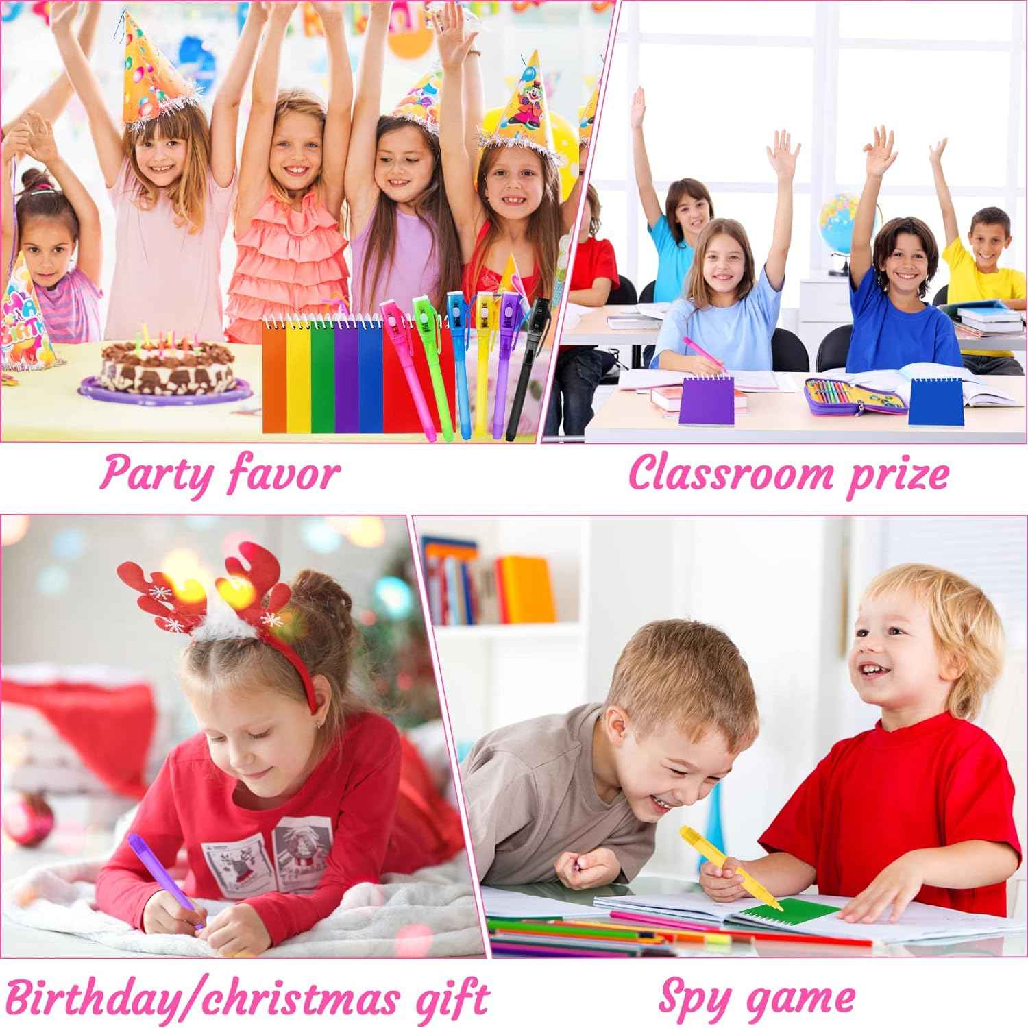 12PCS Invisible Ink Pen,Spy Pen with UV Light for Kids - TTpen