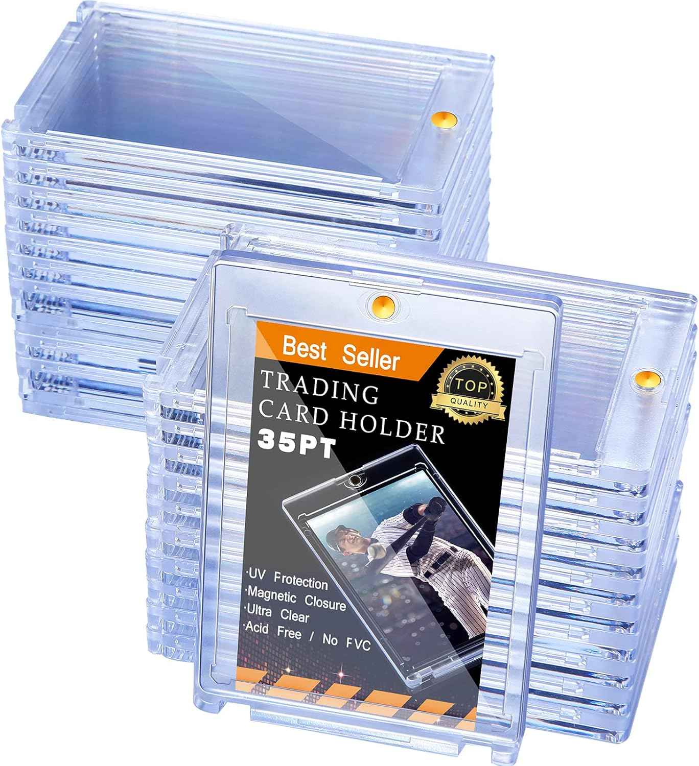 magnetic card sleeve Holders for Trading Card,35PT Card Protectors 20 Pack Color:Lightblue The holder also features Yugioh That Grass Looks xy5