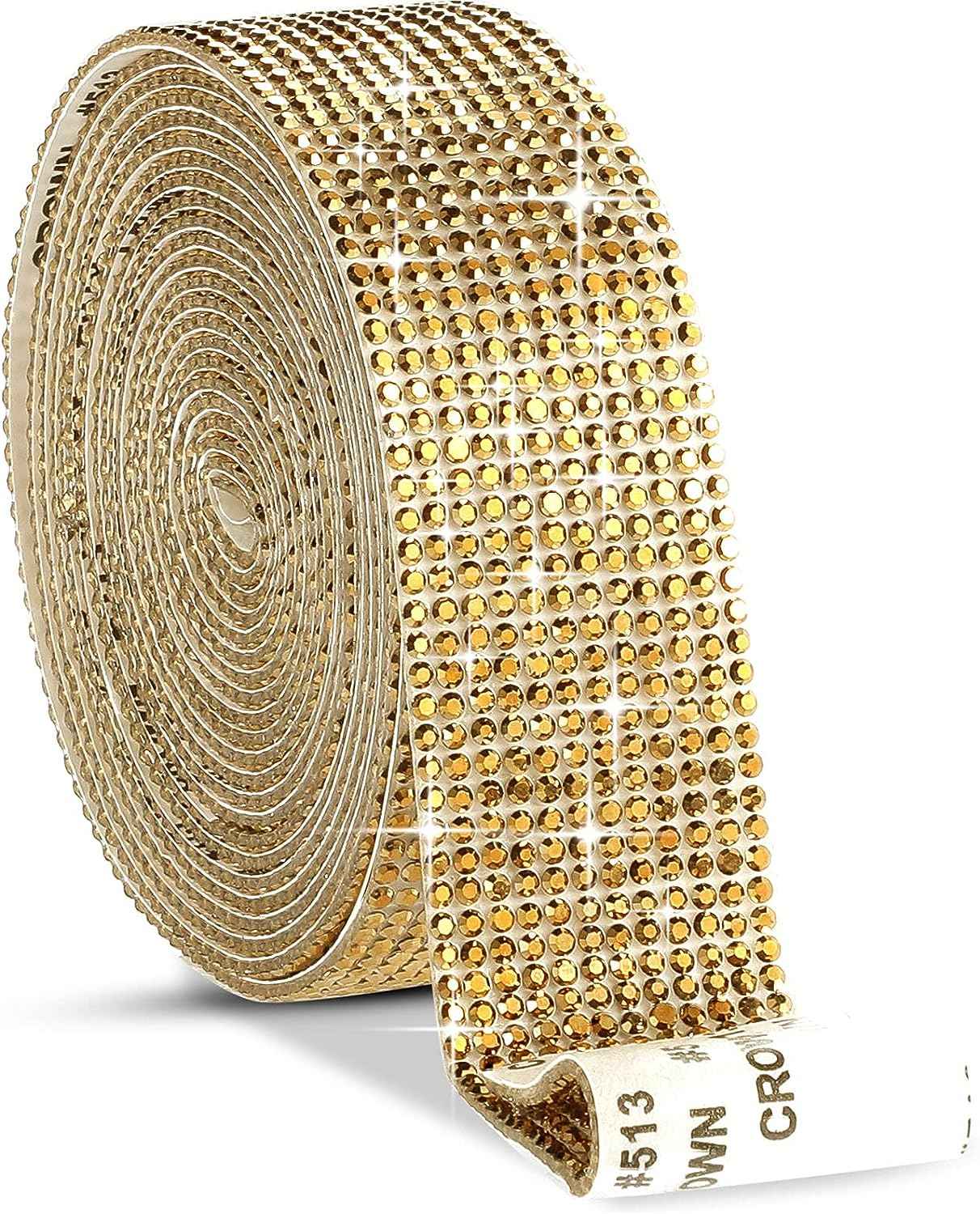 Self Adhesive Rhinestone Strips Crystal Ribbon Sticker Wrap for DIY Car Phone - TTpen