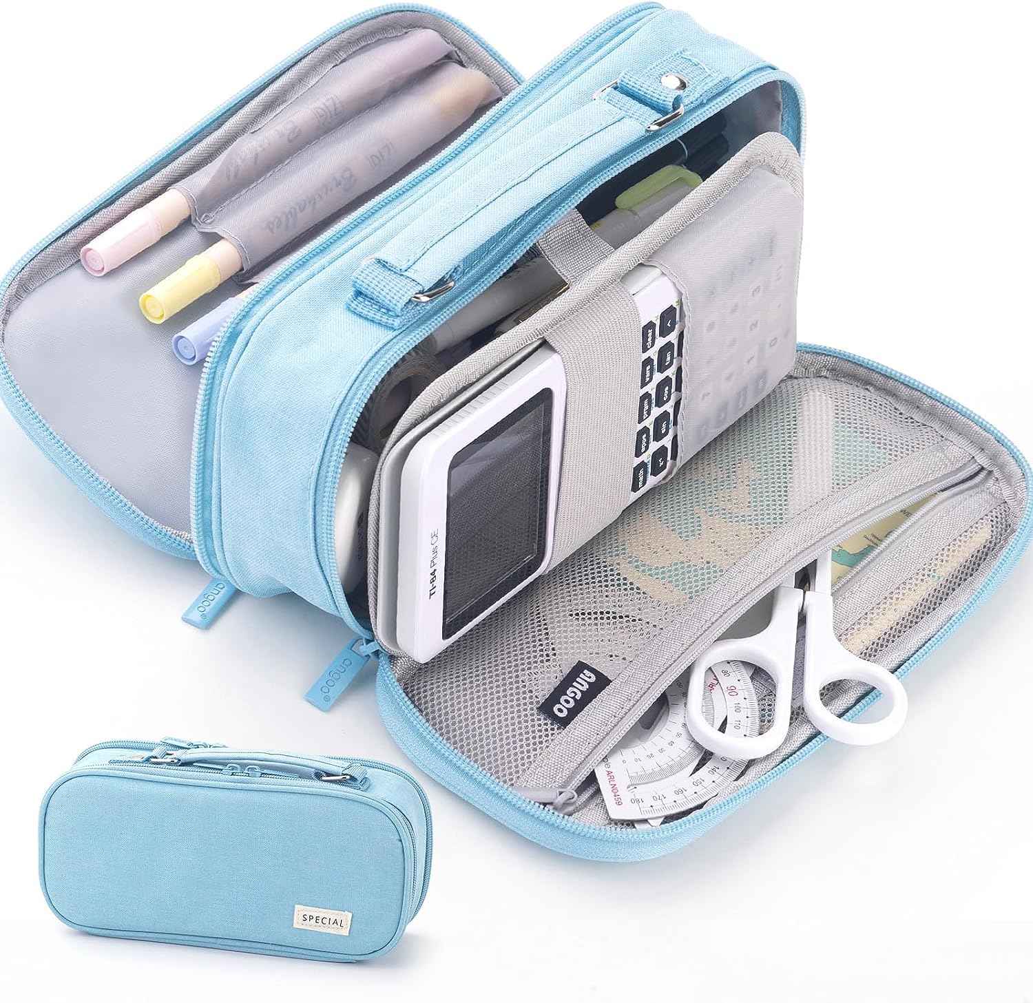 Large Capacity Pencil Case Double Zipper Storage Bag - TTpen