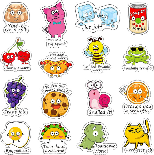400 Pieces Punny Rewards Stickers for Kids Teacher School Classroom