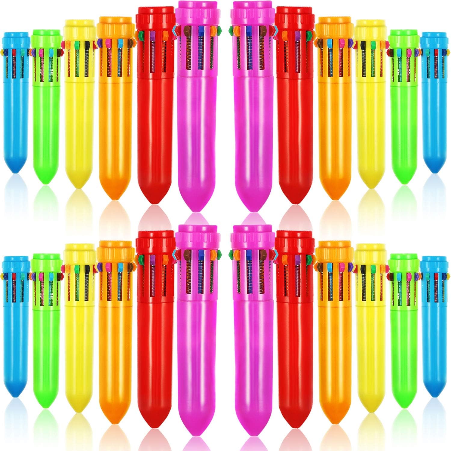 10in1 Retractable Ballpoint Pens Multicolor Pens for Students Kids
