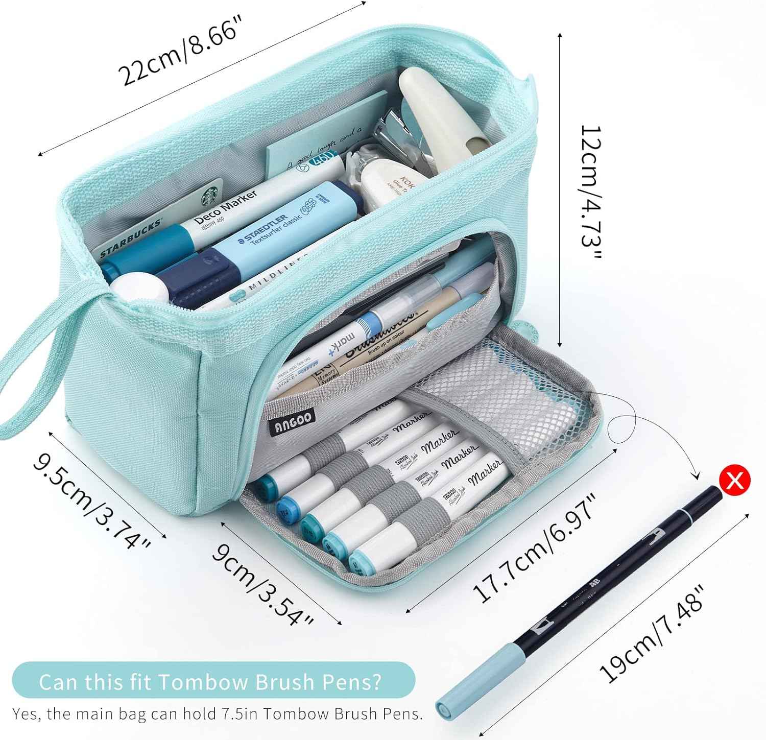Pencil Case Large Capacity Pencil Pouch Handheld Pen Bag - TTpen