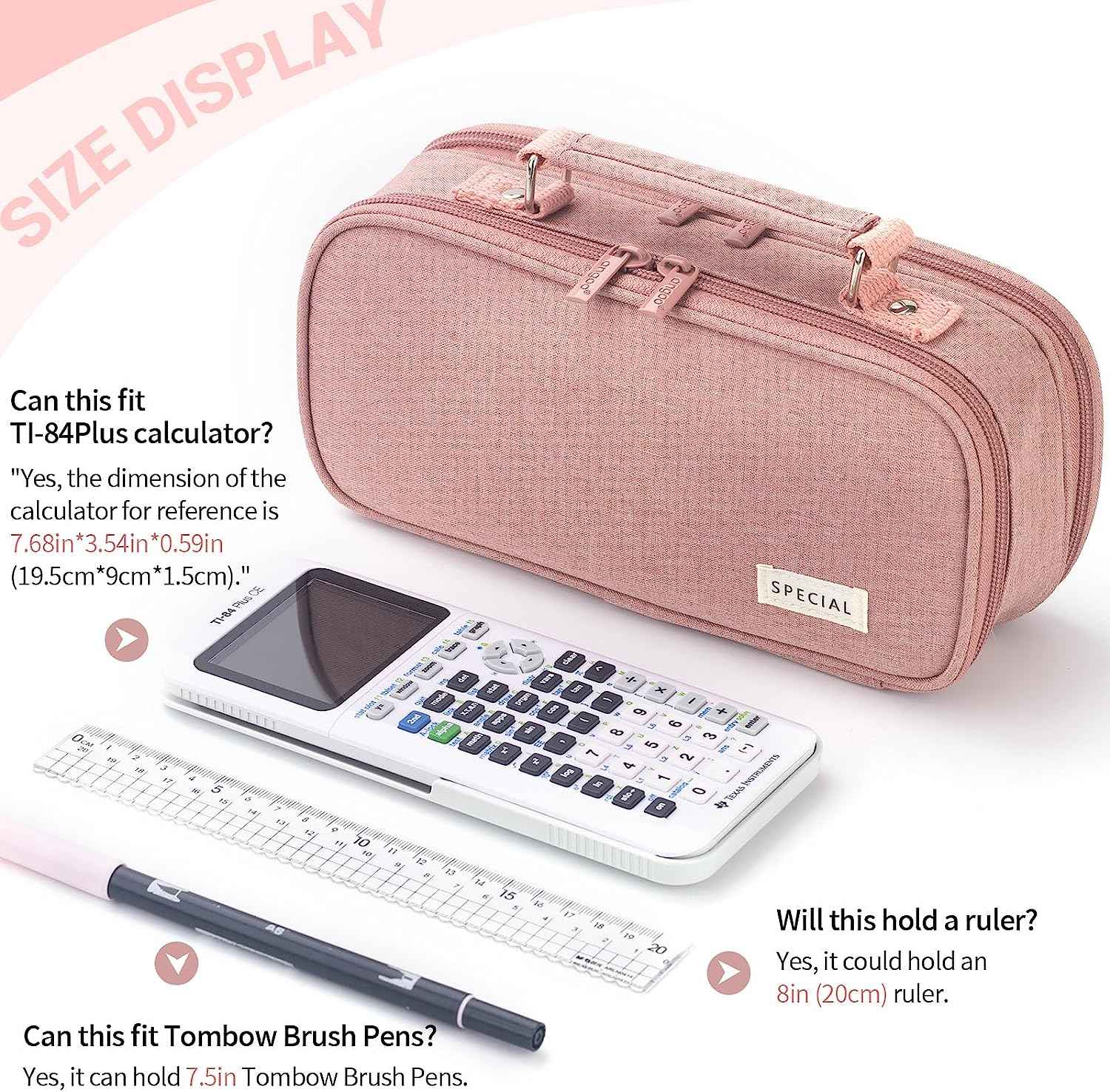 Large Capacity Pencil Case Double Zipper Storage Bag - TTpen