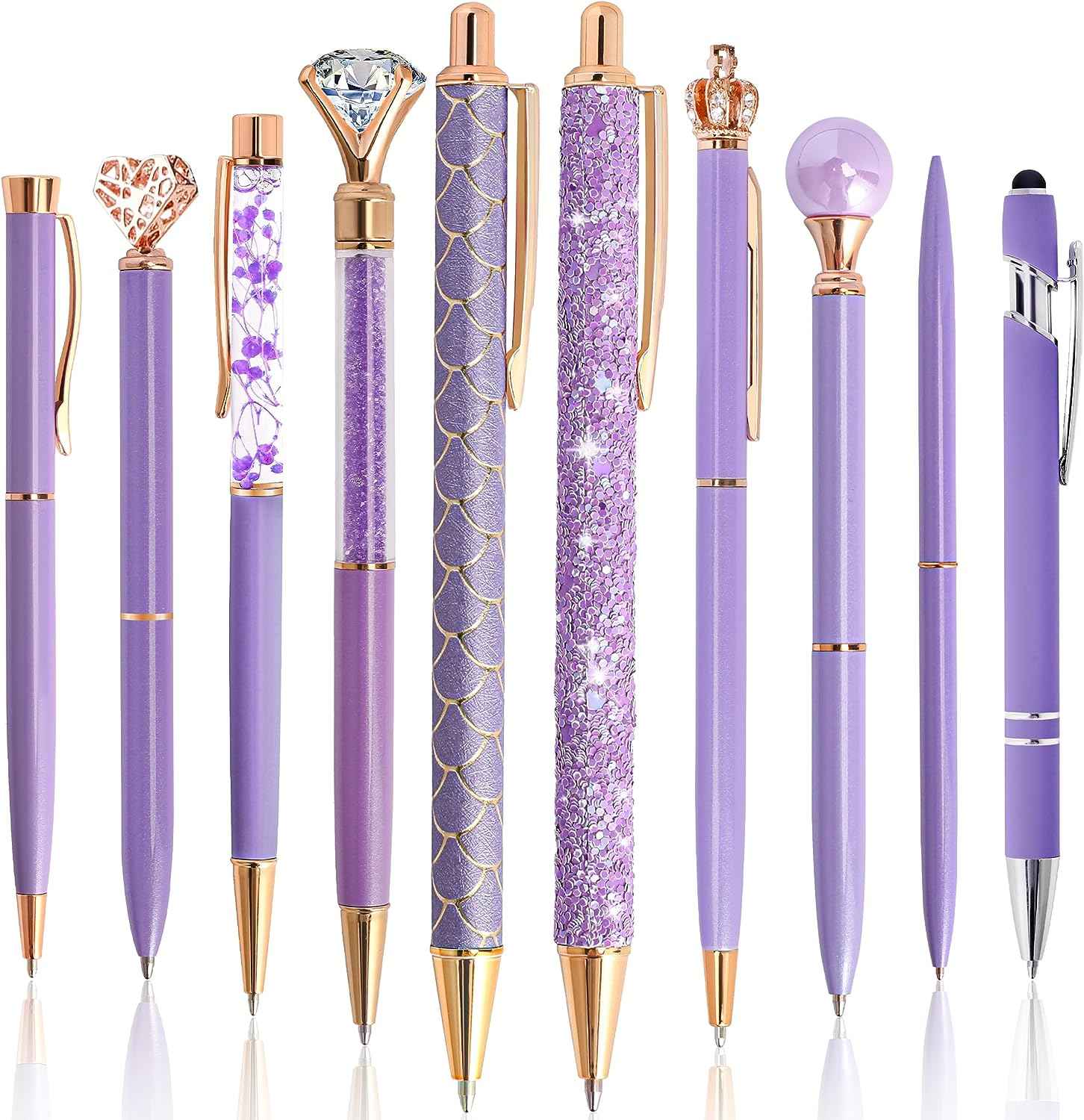 10Pcs Ballpoint Pens Set Party Favors for Kids Purple Pink Pens Gifts - TTpen