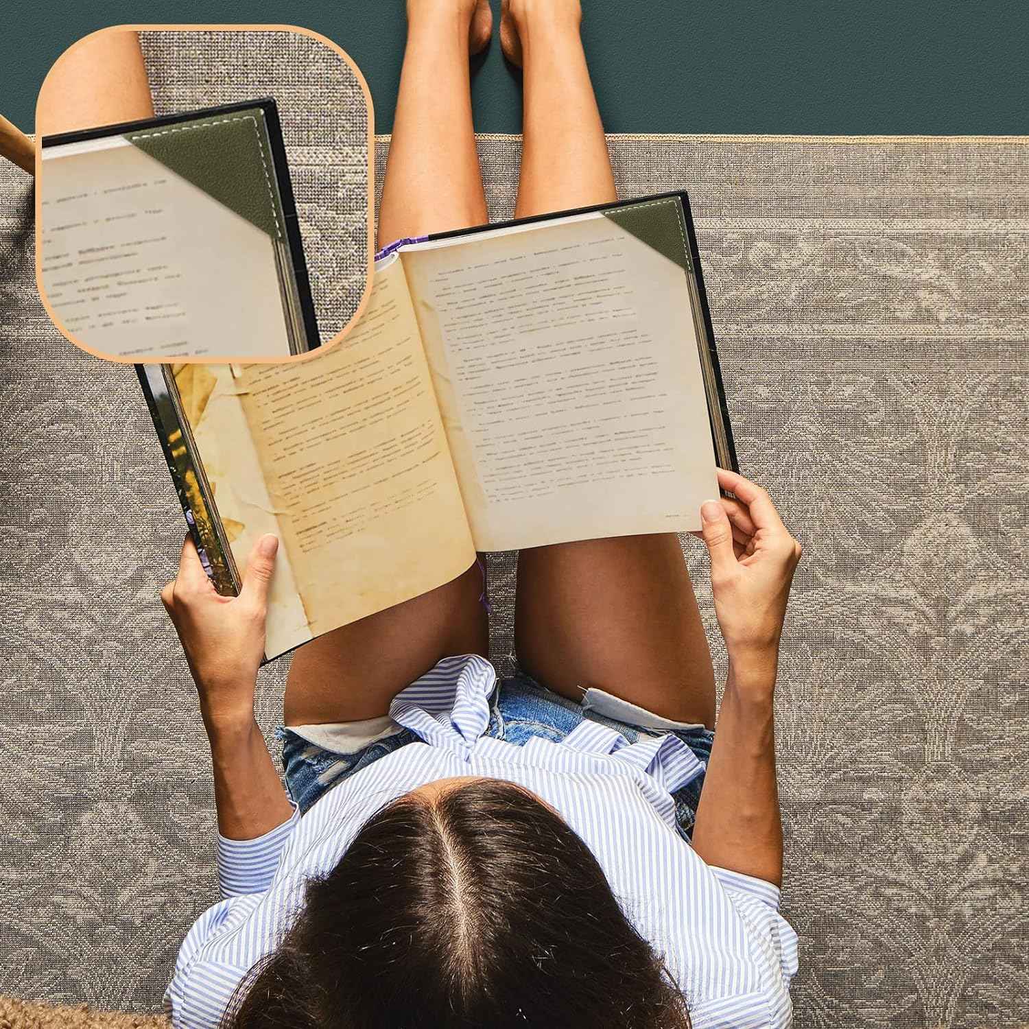 12Pcs Leather Corner Bookmarks for Women Book Lovers Gift Bible - TTpen