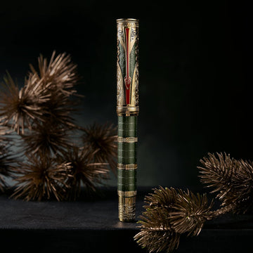 Hongdian D5 Qin Dynasty Fountain Pen – Green Gold Fine Nib