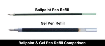 What are the pros and cons of gel pens compared to ballpoint pens?