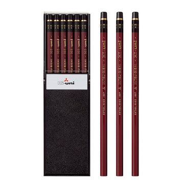 Mitsubishi Hi-Uni Wooden Pencils Box of 12 — 10B to 10H