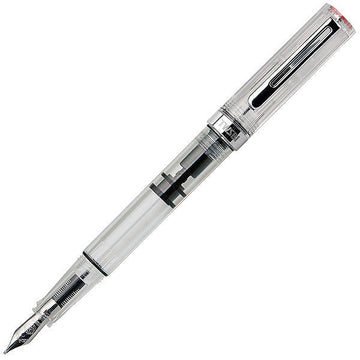 Clear TWSBI ECO fountain pen with built-in piston filling mechanism