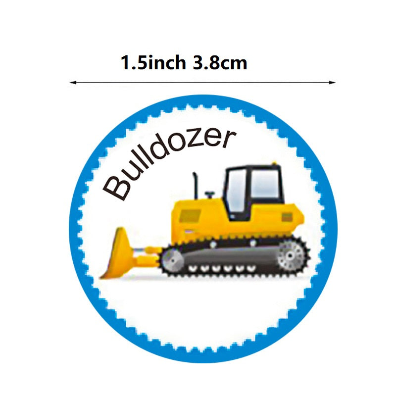500 Pieces Truck Stickers for Kids 1.5 INCH