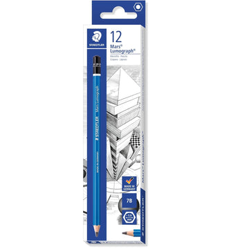 Staedtler 100 Mars Lumograph 7B Graphite Art Drawing Pencil,12 Pack