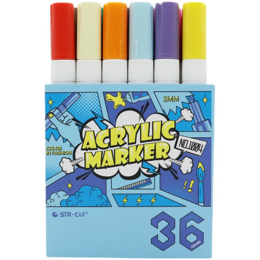 STA 36 Color Acrylic Paint Permanent Marker 2mm Tip