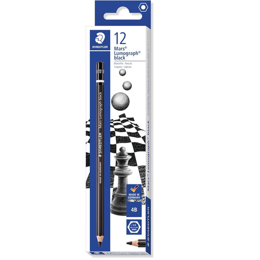 STAEDTLER Mars Lumograph Black Art Pencils,100B-4B,12 Pack