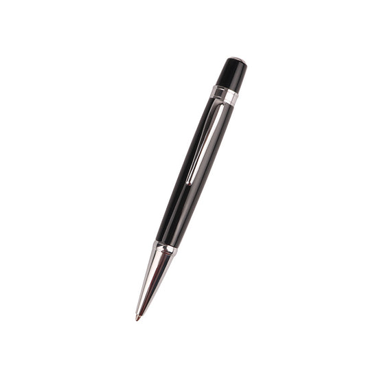 Mini Pocket Metal Ballpoint Pen 1.0mm Bullet Tip Black Ink 2 Pack