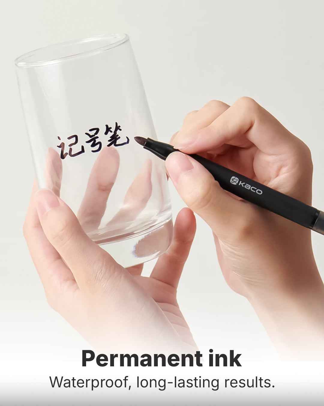 KACO Pure Double Tip Permanent Markers,Black/Red/Blue Color,5 Pack