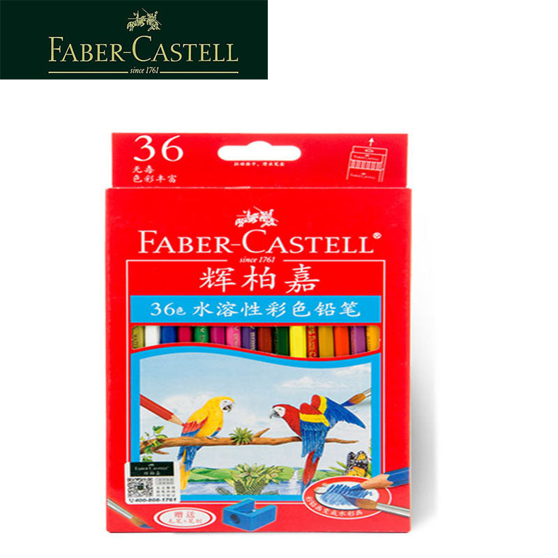 Faber-Castell Aquarelle Watercolor Pencils - 36 Colors, Triangular Shape, Water-Soluble For Wet & Dry Art