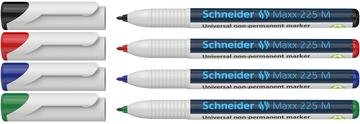Schneider Maxx 225 M ei-pysyvä merkkauskynä 1.0mm 4 värin pakkaus