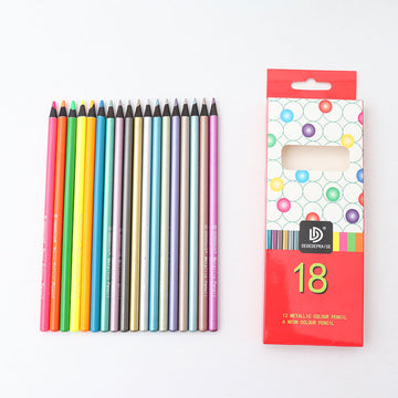 18 Pack Metallic Neon Colored Pencils